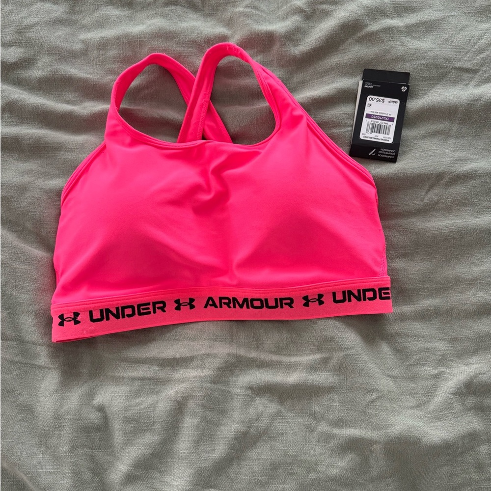 Under Armour Neon Pink Compression Bra